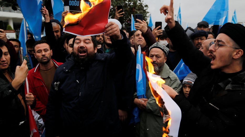 Ethnic Uyghur demonstration