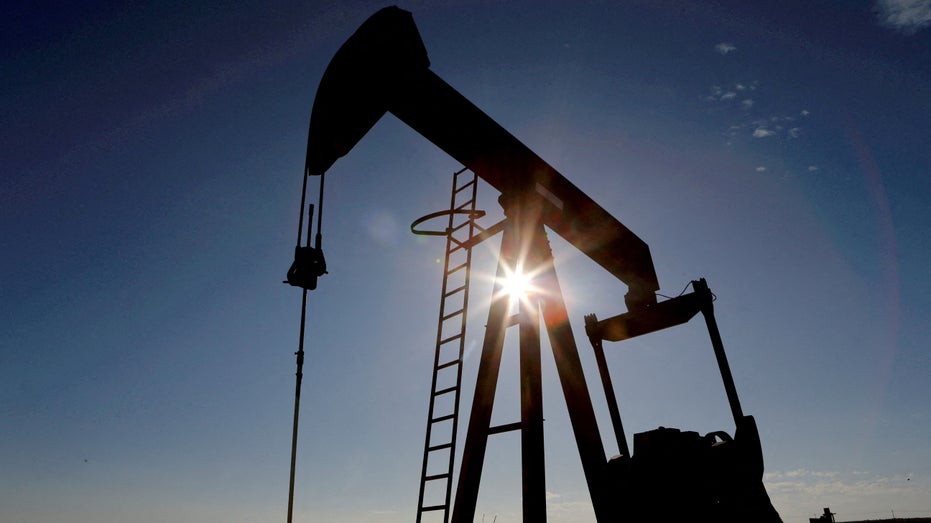 Houthi attacks on shipping in the Red Sea risk reigniting global supply chain crisis 6 Oil pump jack at sunset