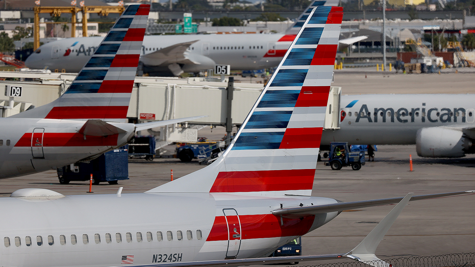 American Airlines planes in Miami, Florida