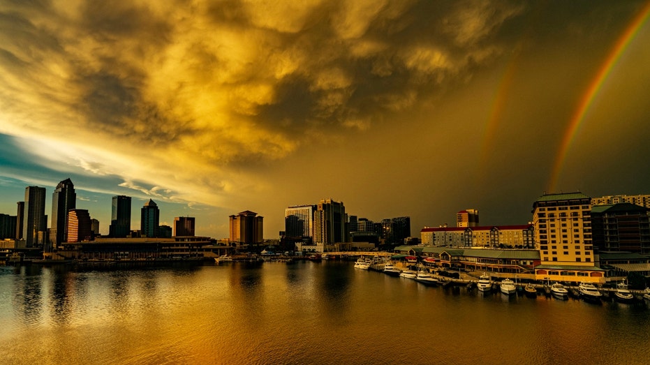 sunset over tampa bay