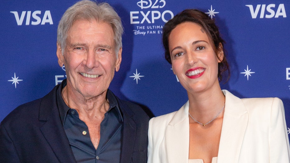 Harrison Ford and Phoebe Waller-Bridge at Disney event