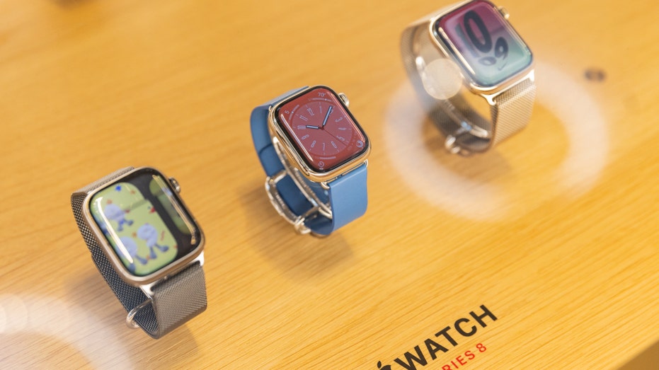 Apple Watches on Display