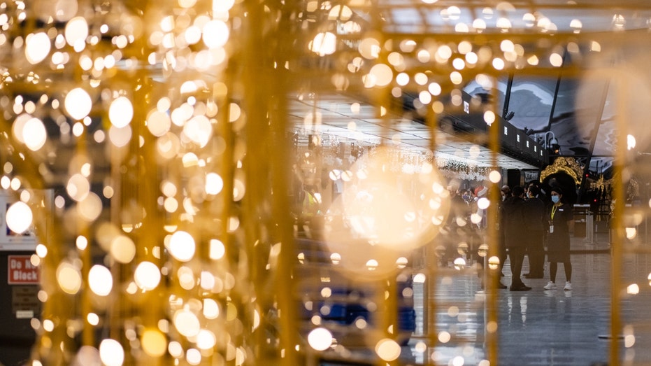 Holiday decorations at Washington Dulles International Airport