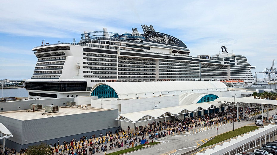 MSC Meraviglia Cruise Ship is docked in Florida