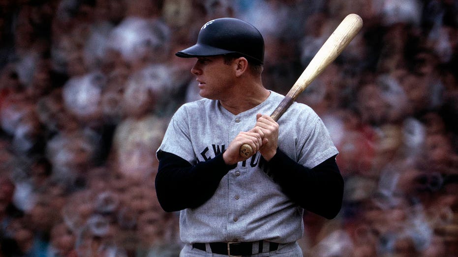 Mickey Mantle at bat