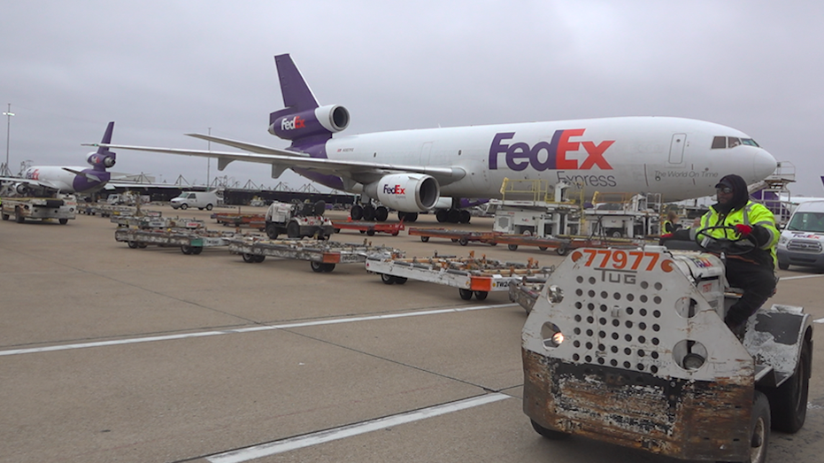 FedEx aircraft at the Memphis hub