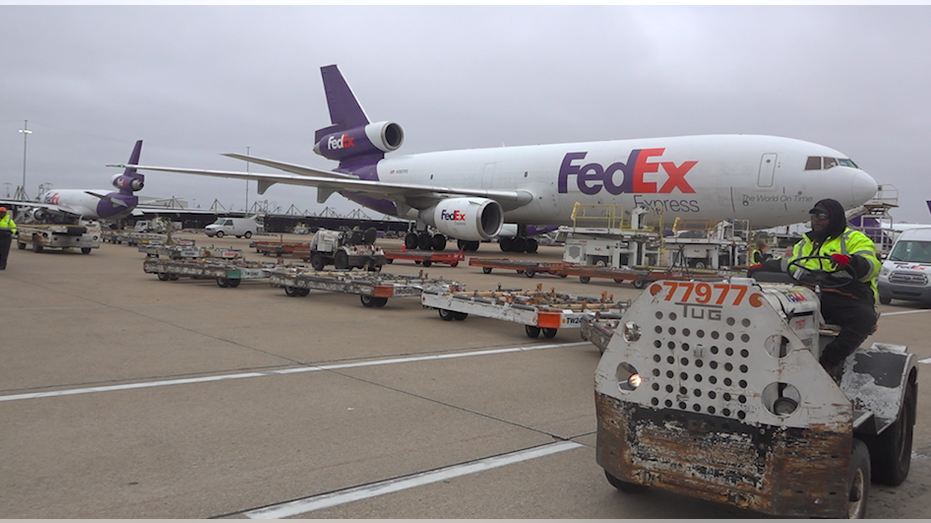 FedEx aircraft at the Memphis hub