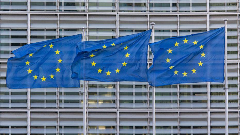 Three EU flags