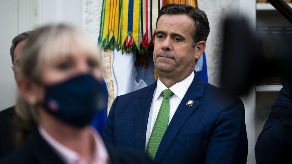 John Ratcliffe, director of National Intelligence, attends a Presidential Medal of Freedom ceremony to at the White House in Washington, D.C., U.S., on Thursday, Dec, 3, 2020.