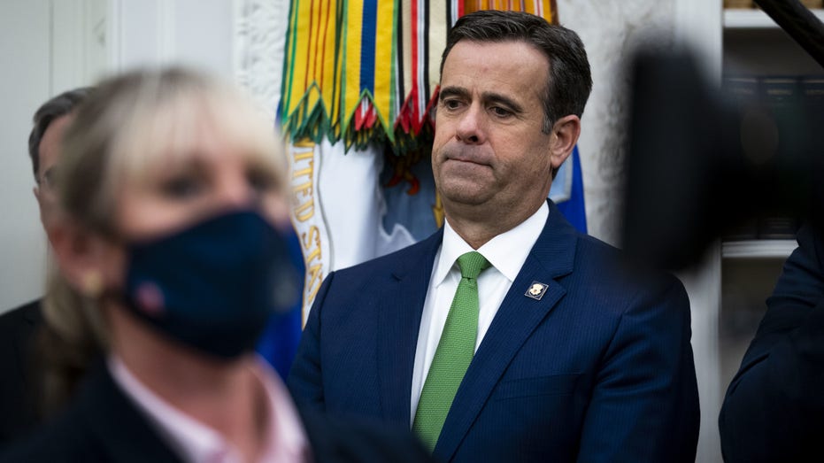 John Ratcliffe, director of National Intelligence, attends a Presidential Medal of Freedom ceremony to at the White House in Washington, D.C., U.S., on Thursday, Dec, 3, 2020.