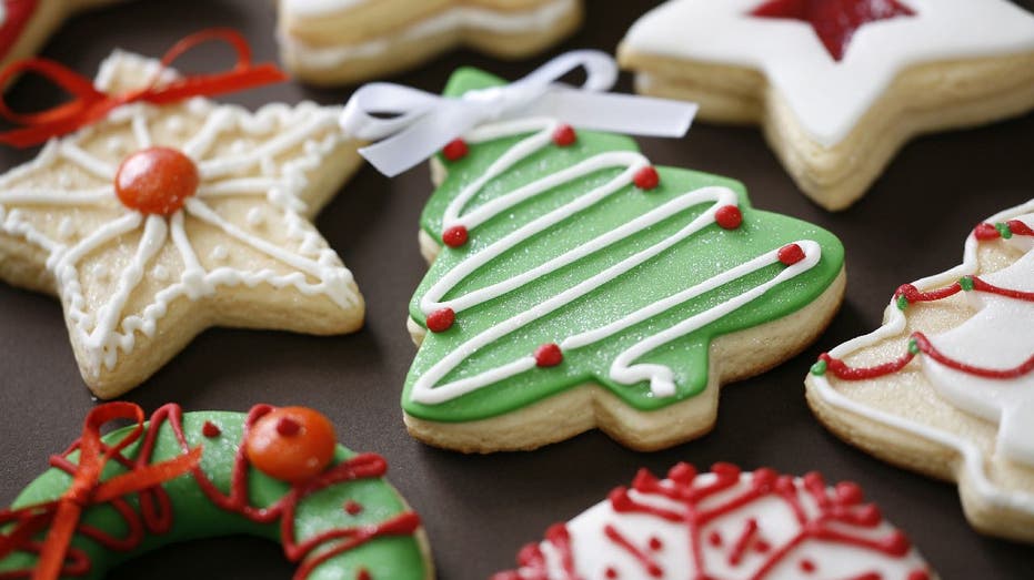 Christmas cookies on plate