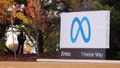 FILE PHOTO: A security guard stands watch by the Meta sign outside the headquarters of Facebook parent company Meta Platforms Inc in Mountain View, California, U.S. November 9, 2022. - Fox News