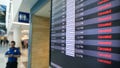 LOS ANGELES-CA-DECEMBER 29, 2022: Canceled Southwest Airlines flights appear on the monitors at LAX on Thursday, December 29, 2022. (Christina House / Los Angeles Times via Getty Images)