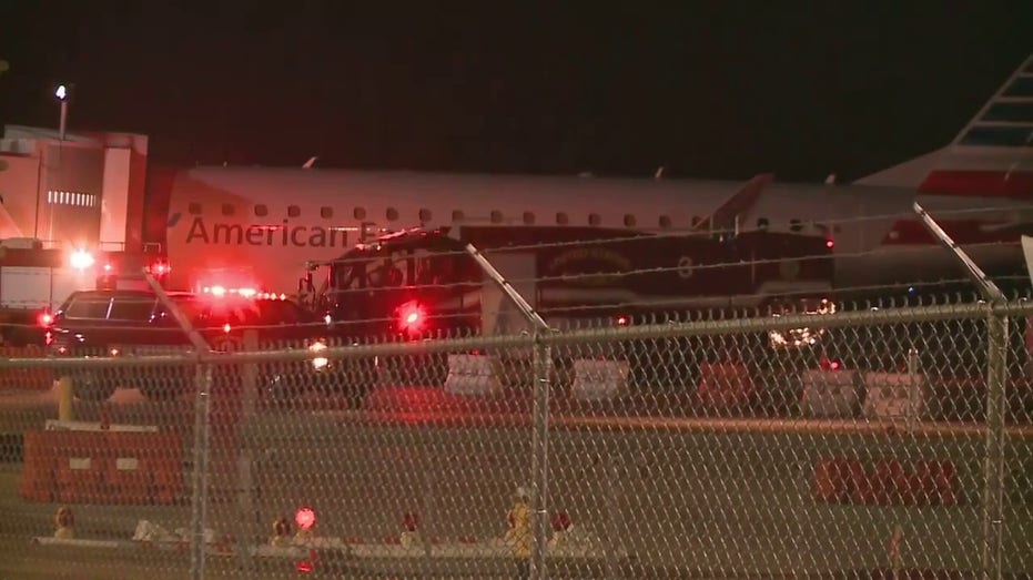 Emergency crews at Alabama's Montgomery Regional Airport respond after ground crew worker dies
