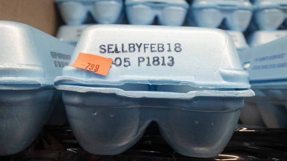 Eggs at a Michigan grocery store