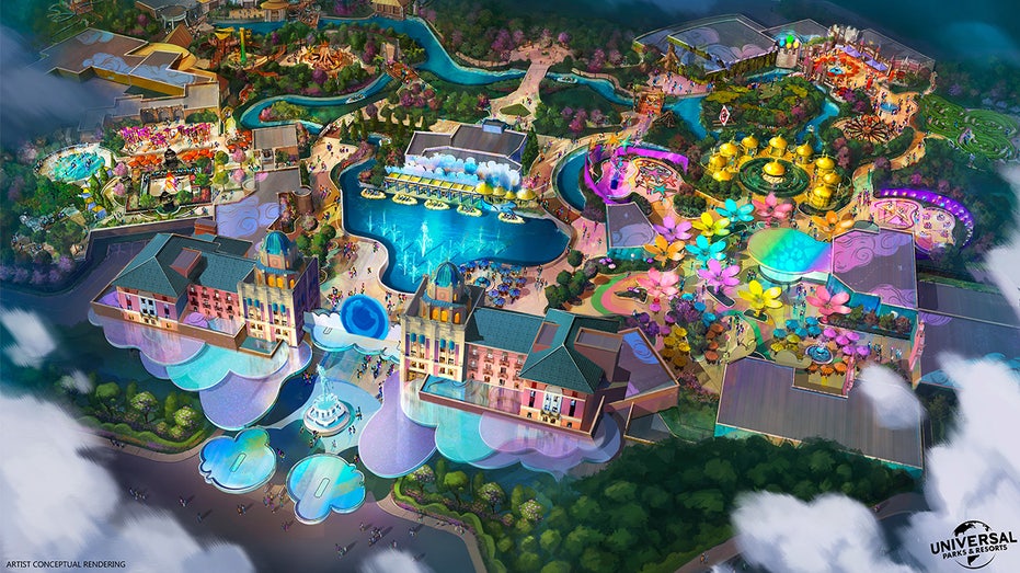 Artist rendering of theme park