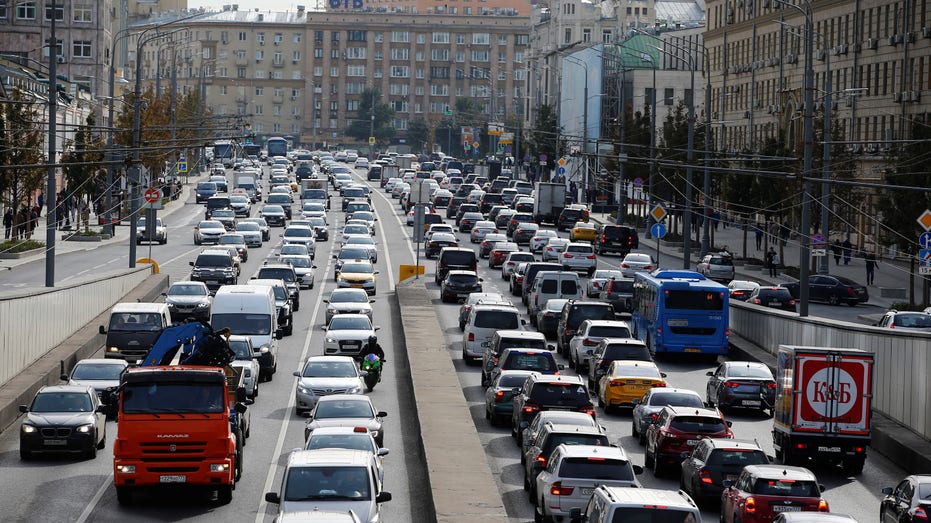 Smolenskaya Avenue in Moscow,