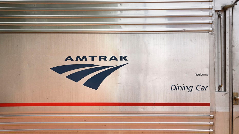 amtrak logo on side of train