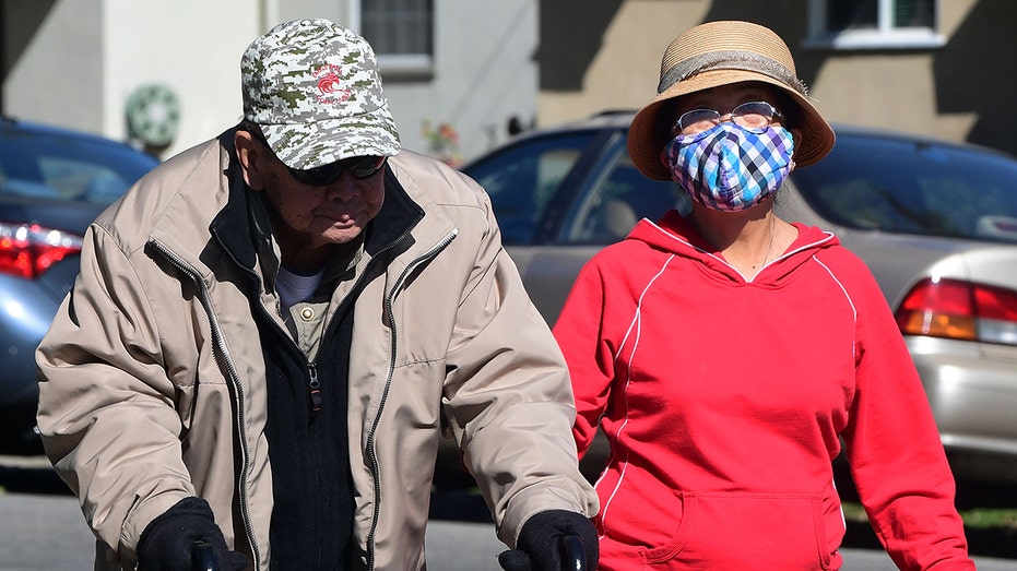 A couple walking