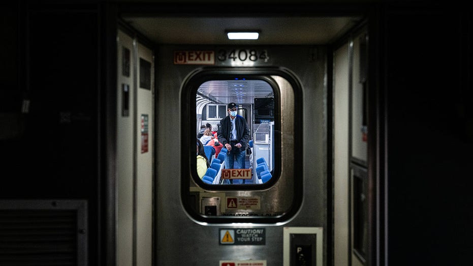 Amtrak passengers on train