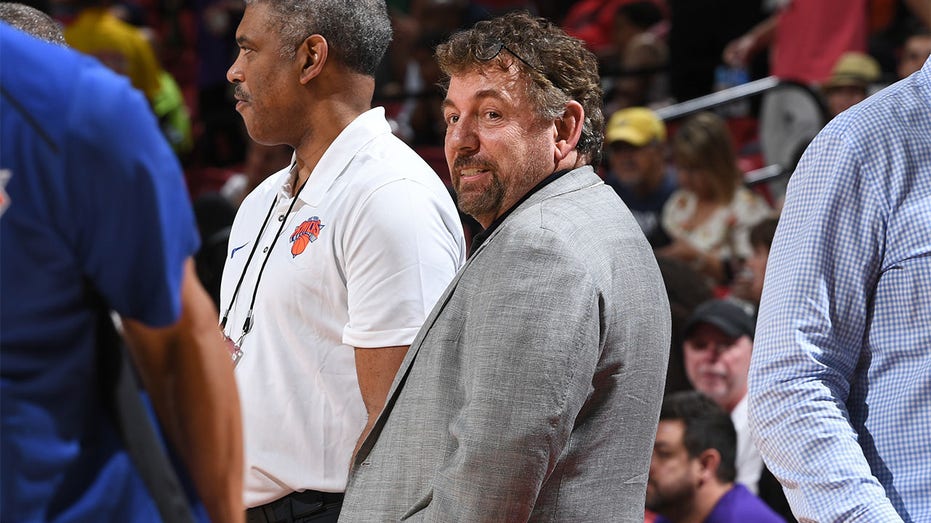 James Dolan attends a Summer League game in 2018