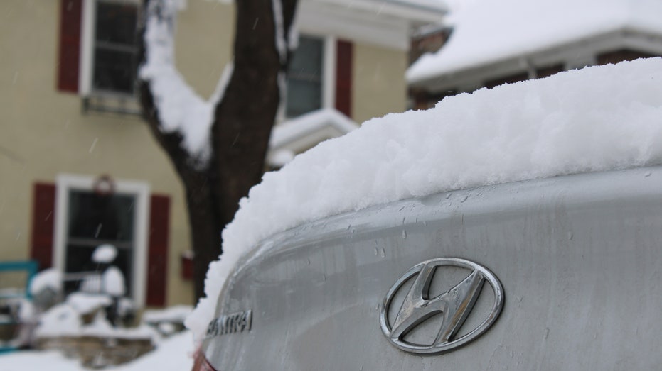Hyundai in the snow