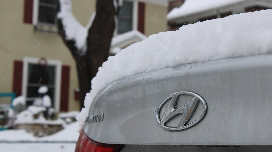 Hyundai in the snow