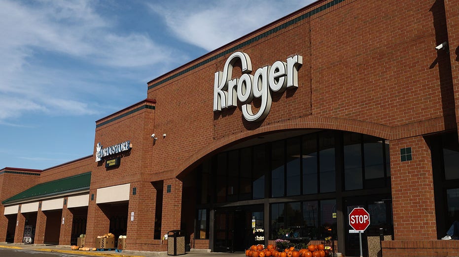 Kroger logo on store