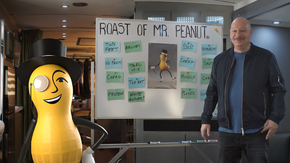 Comedian Jeff Ross and Mr. Peanut