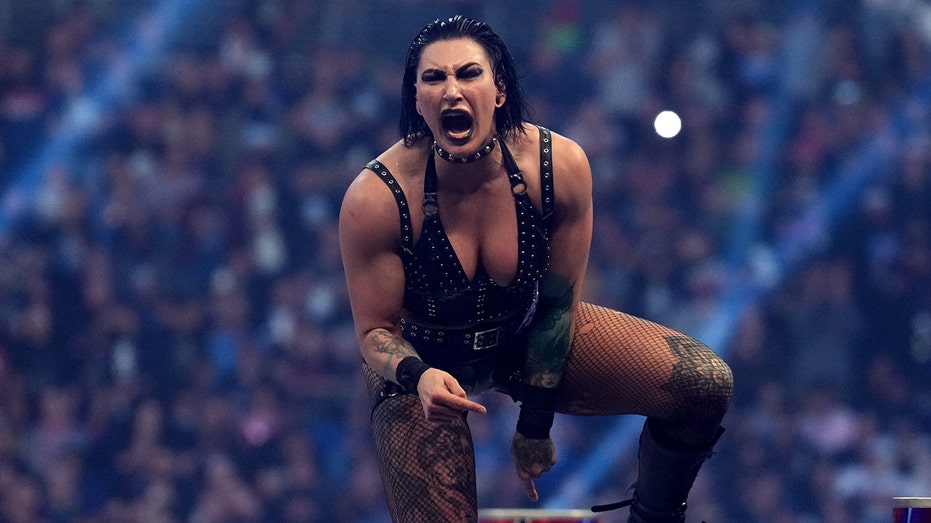 Rhea Ripley celebrates Royal Rumble win