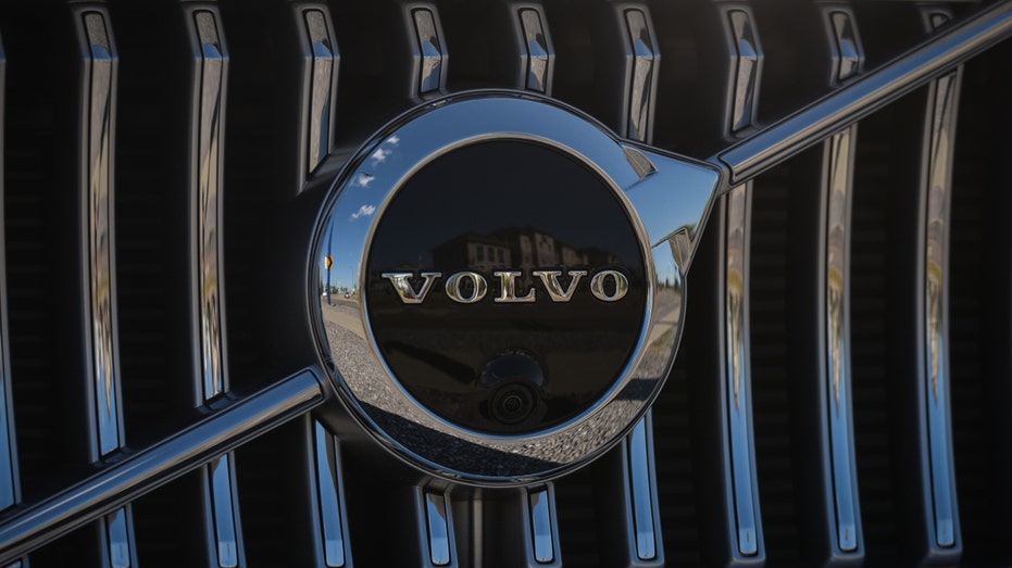 A Volvo logo on a car