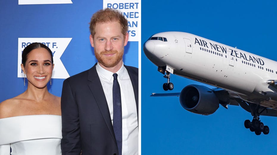 harry meghan air new zealand plane