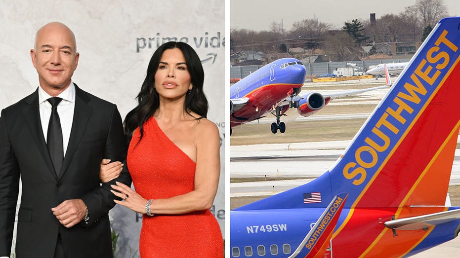 jeff bezos lauren sanchez southwest airplanes