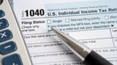 A blank 1040 tax return form from the IRS.