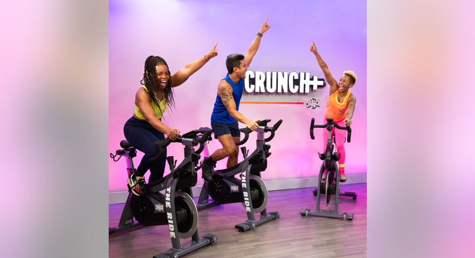 Crunch+ fitness online workouts cycling