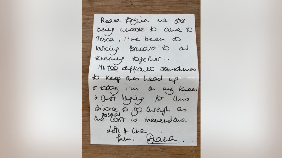 Princess Diana letter