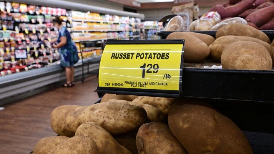 Potatoes at a grocery store in California