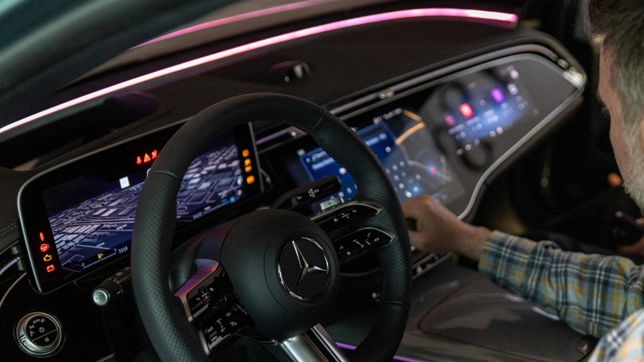 The dashboard display of a Mercedes-Benz