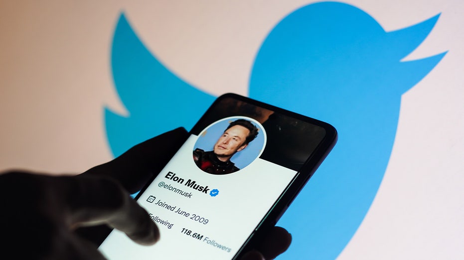 Elon Musk's Twitter account on a smart phone