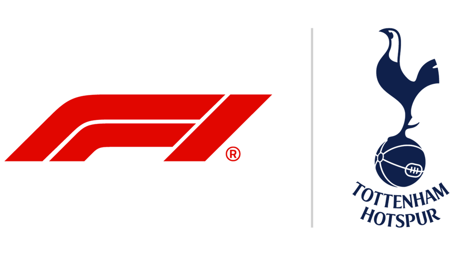 F1 and Tottenham logos
