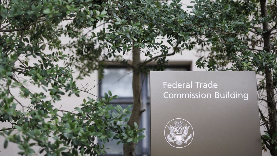 Signage outside the Federal Trade Commission (FTC) headquarters i