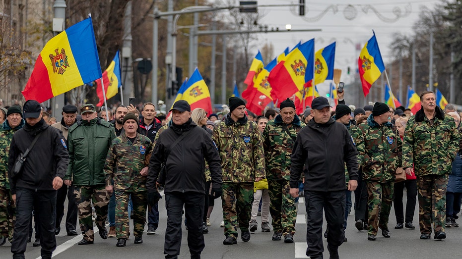 Protesters in Moldova