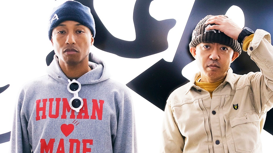Pharrell Williams and Nigo posing
