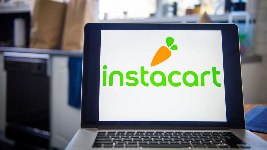 Laptop open to Instacart.