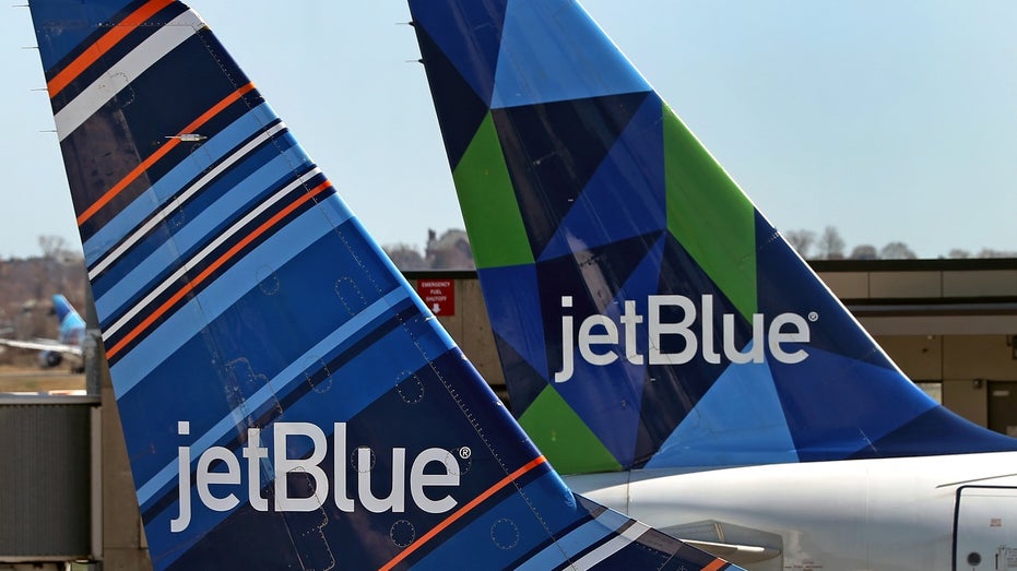 Pesawat JetBlue di Boston, Massachusetts