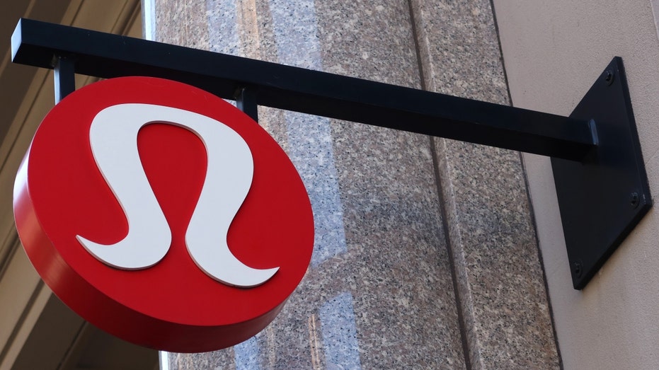 A corporate logo for Lululemon in New York, New York