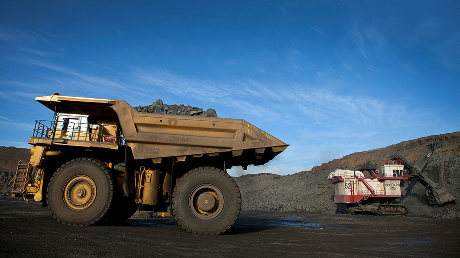 Mining truck carries minerals
