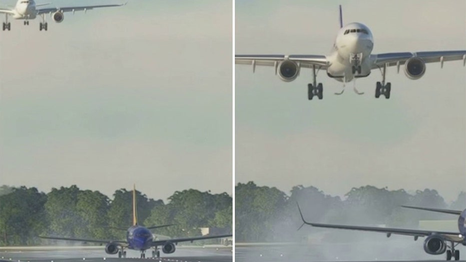 Video shows the near miss between two FedEx and Southwest Airlines planes
