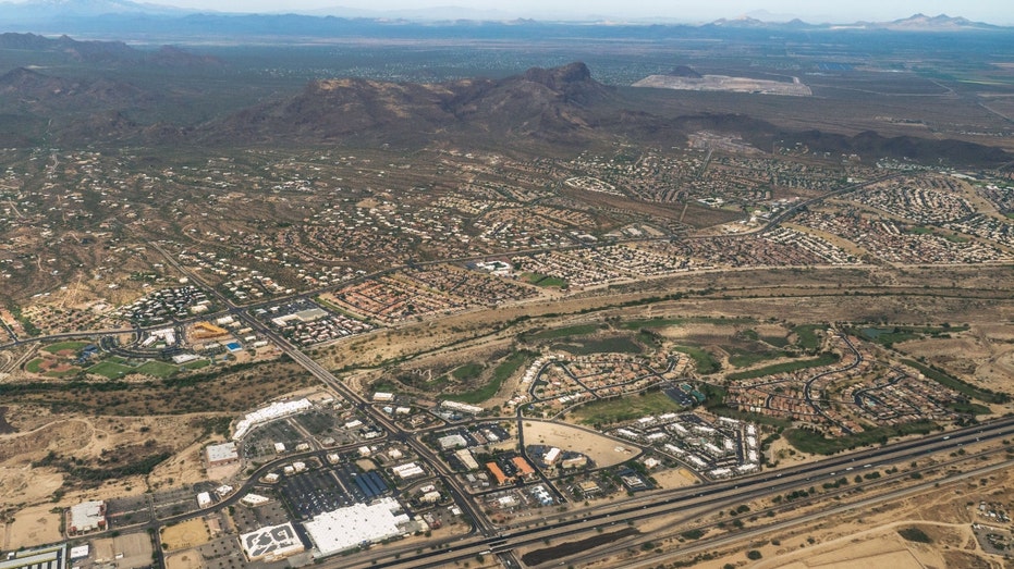 An aerial view of Tucson, Arizona