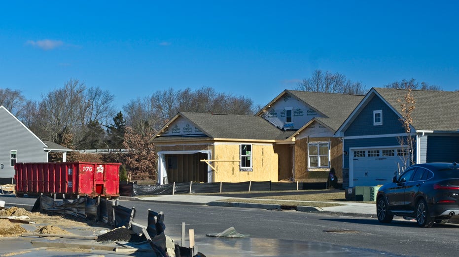 Homes under construction in a 55+ community